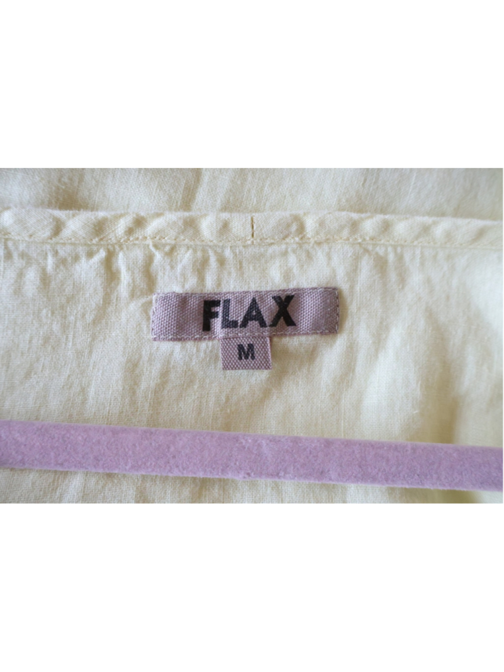 FLAX Women’s Cream Babydoll Tunic Top Short Sleeve High Low Size M - Picture 5 of 6